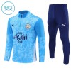Manchester City Sweat d'Entraînement Quarter-Zip 2025-26 Bleue Pour Enfant